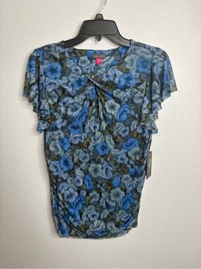Vince Camuto Large Enchanted Blouse Color Royal Azure NWT